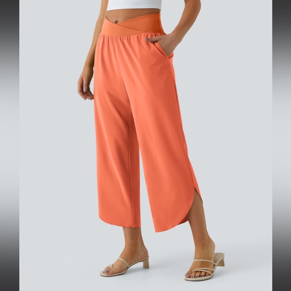 Breezeful™ High Waisted Crossover Side Pocket
Split Quick Dry Resort Pants​ - Picture 1 of 7